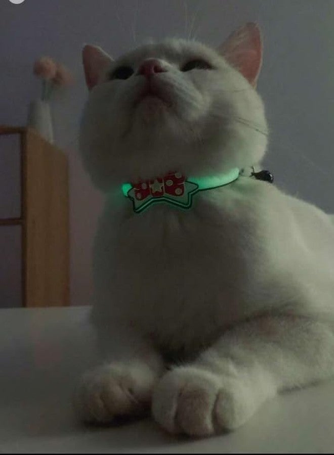 KittuPet طوق كلاب كيتو بيت اللطيف | طوق للجراء | طوق للقطط مع جرس، طوق مطاطي صغير مطبوع عليه ربطة عنق حمراء - Image 4